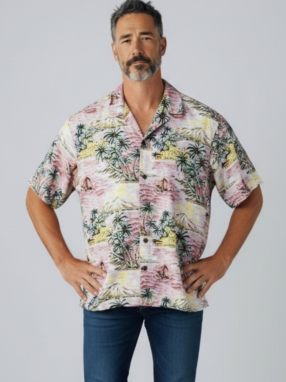 Hilo Hattie Hawaiian Short Sleeve Button Up Shirt Size 2XL